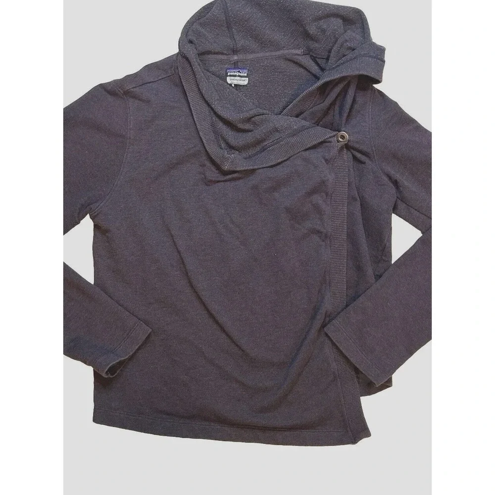 Patagonia Women's - Size SMALL -  'At Sea Wrap' Sweater Cardigan - Grayish/Blue